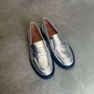 Madewell Metallic Loafers